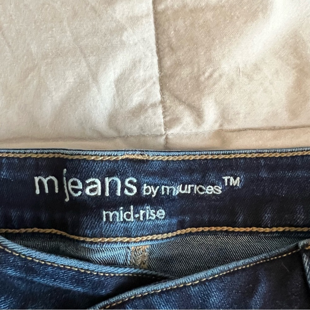 Maurice’s M jeans 4 way stretch dark denim button fly straight pockets XL plus - Picture 6 of 12